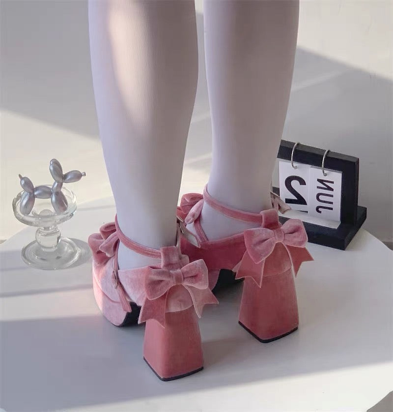 Girl Tina Velvet High Heels