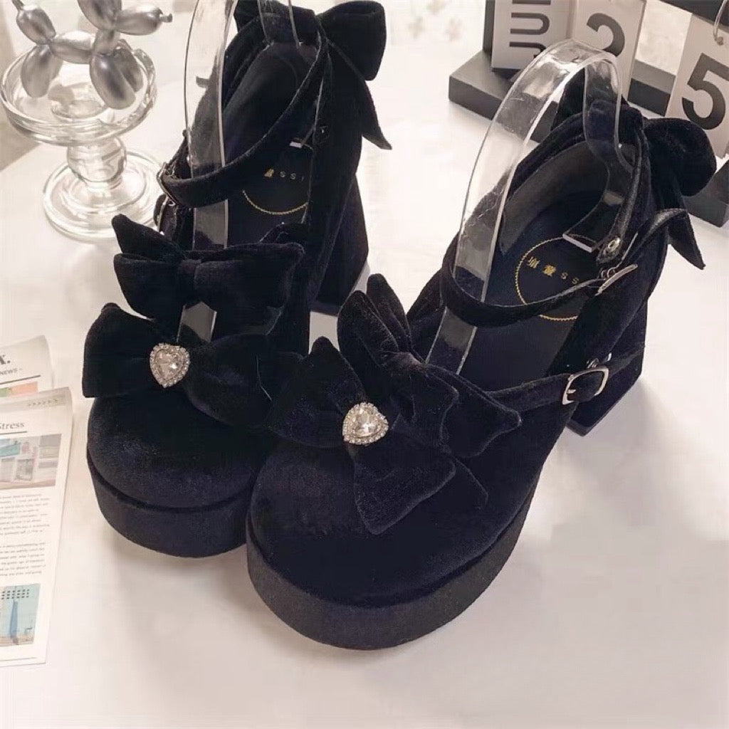 Girl Tina Velvet High Heels