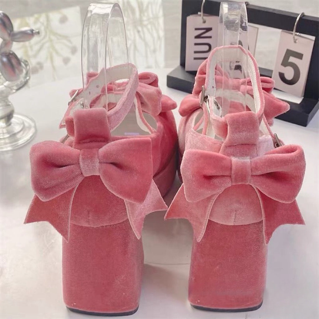 Girl Tina Velvet High Heels