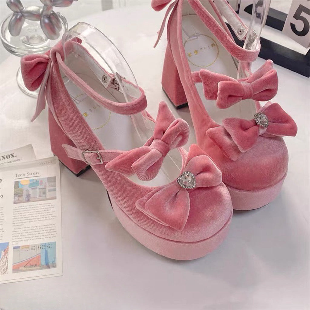 Girl Tina Velvet High Heels