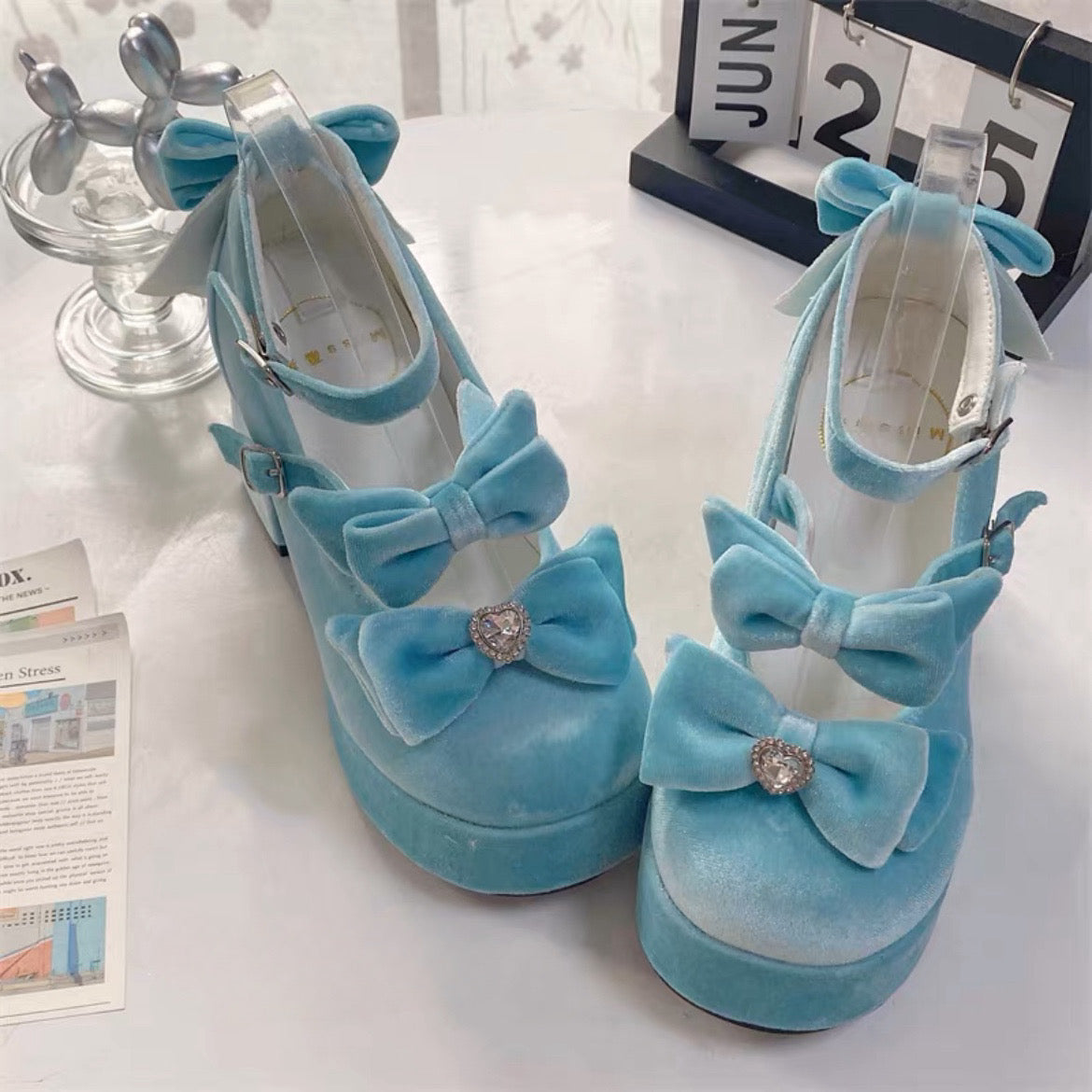 Girl Tina Velvet High Heels