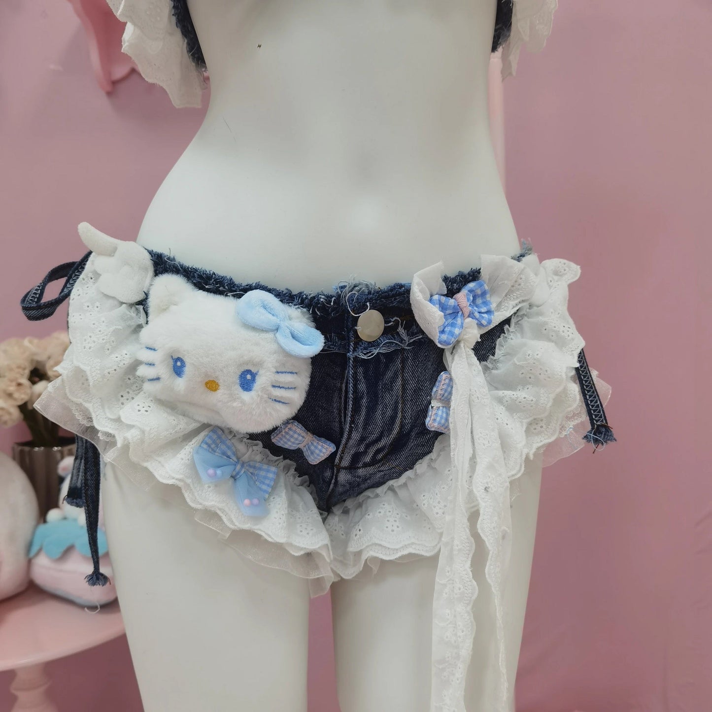 Sweet denim suit (two-piece set)