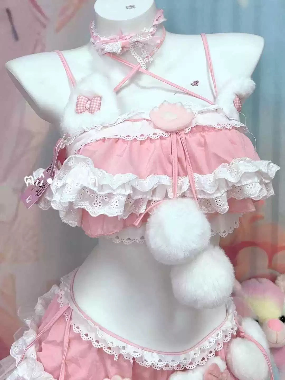Cute pink handmade set