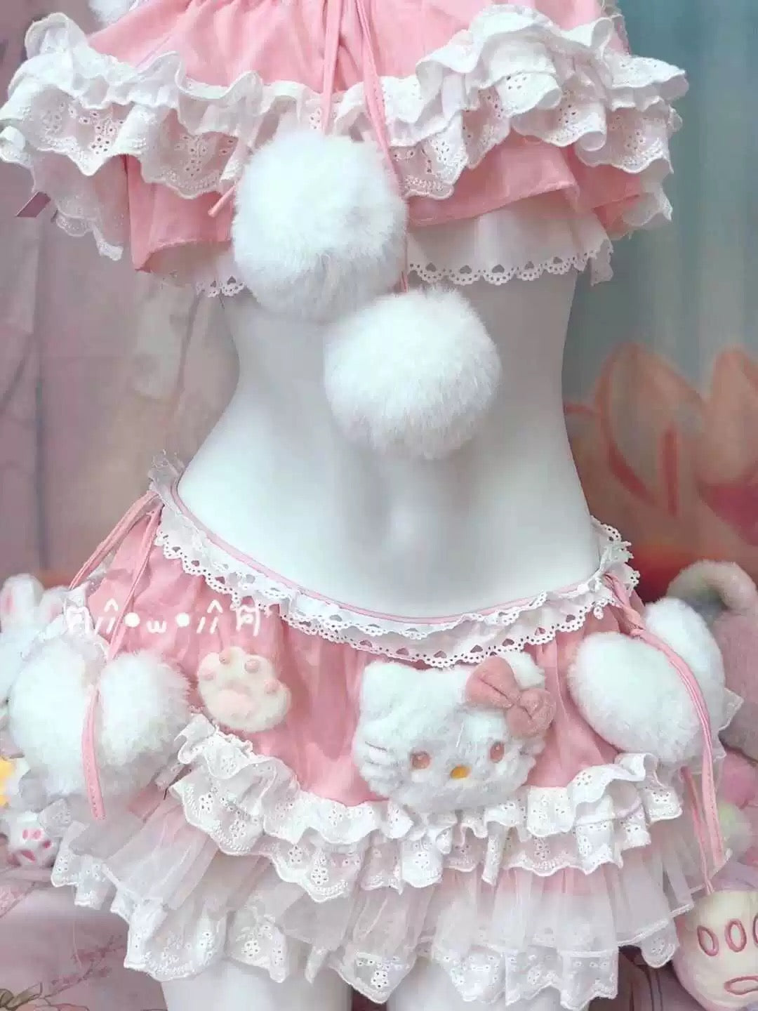 Cute pink handmade set