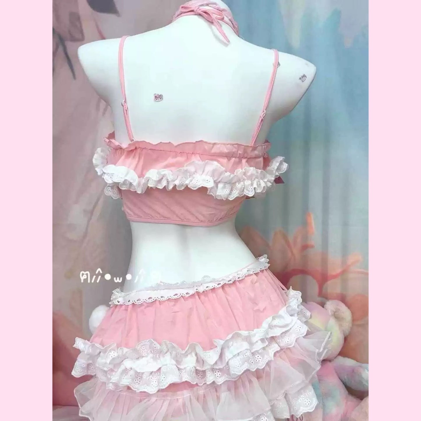 Cute pink handmade set