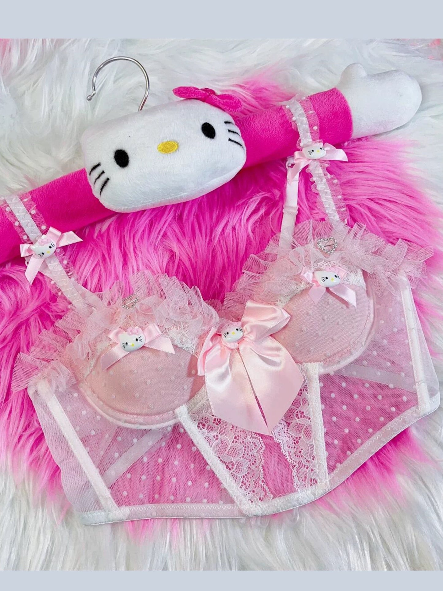 Cute lace bow camisole