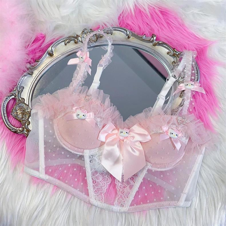 Cute lace bow camisole