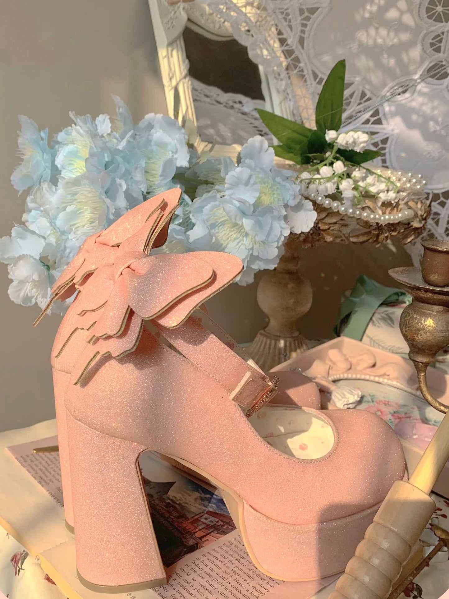 Butterfly Bling High Heels