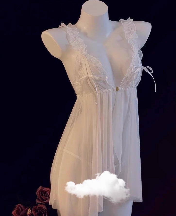 Bow mesh dress