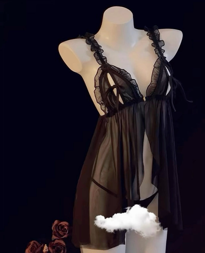 Bow mesh dress