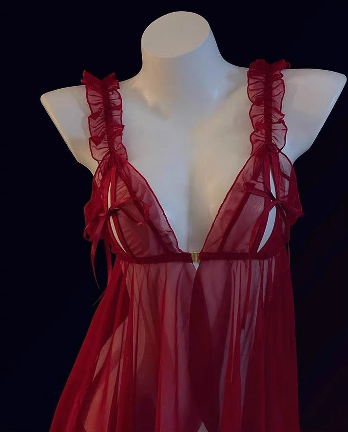Bow mesh dress
