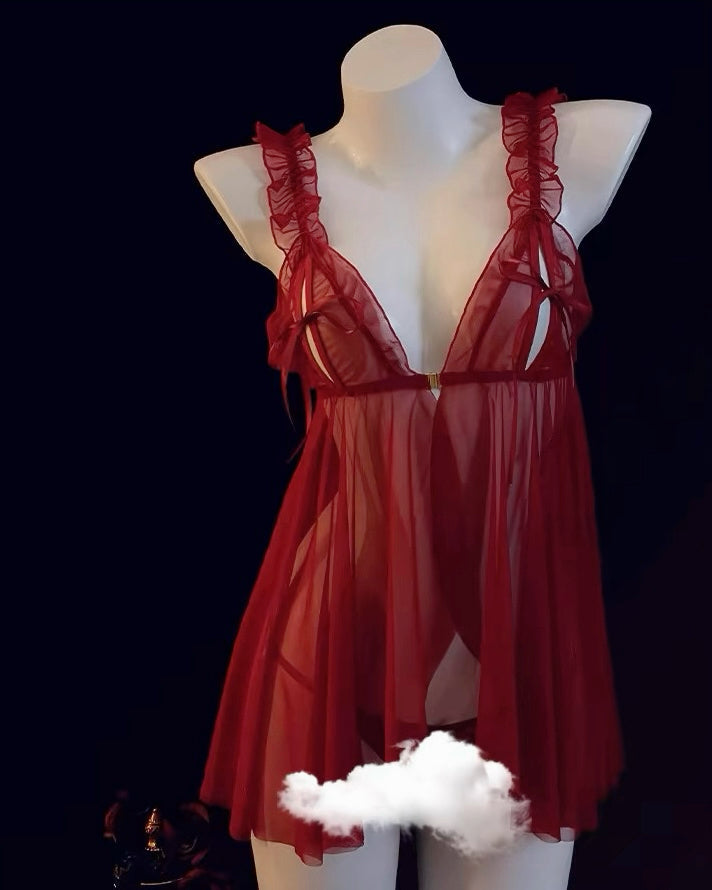 Bow mesh dress