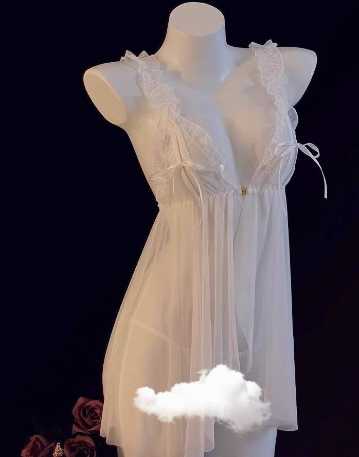 Bow mesh dress