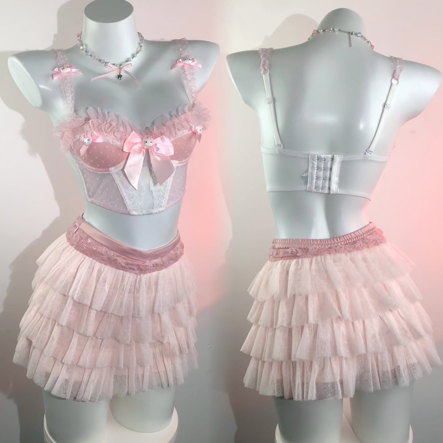 Cute lace bow camisole
