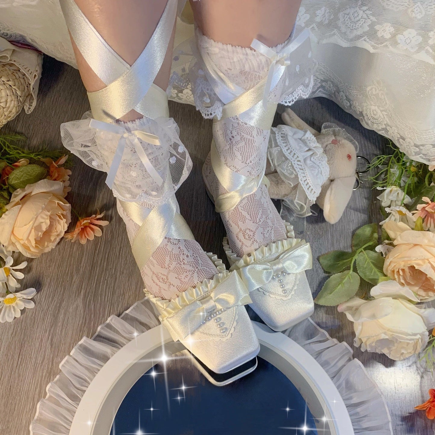 Siren Melody Lace-Up Mules