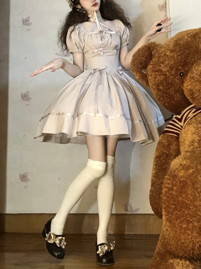 Grey Ribbon Dolly Dress