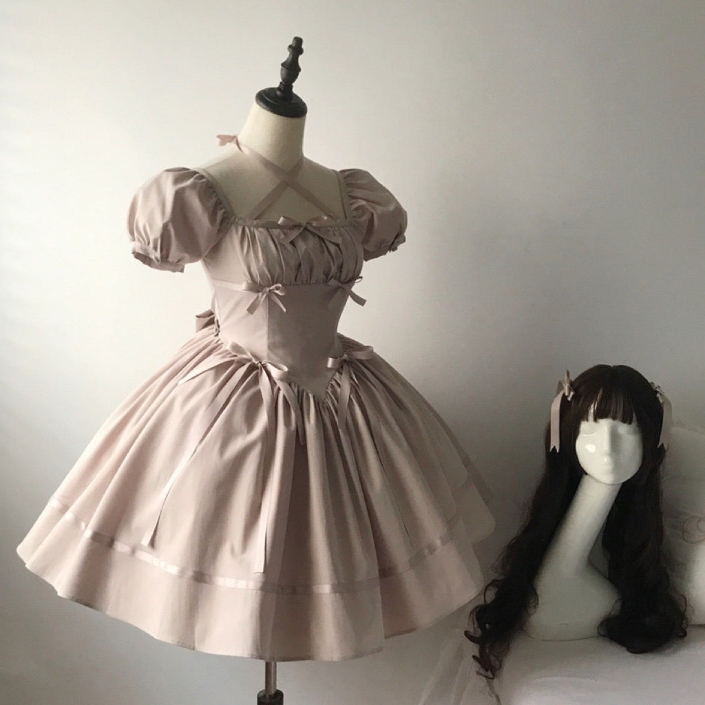 Grey Ribbon Dolly Dress