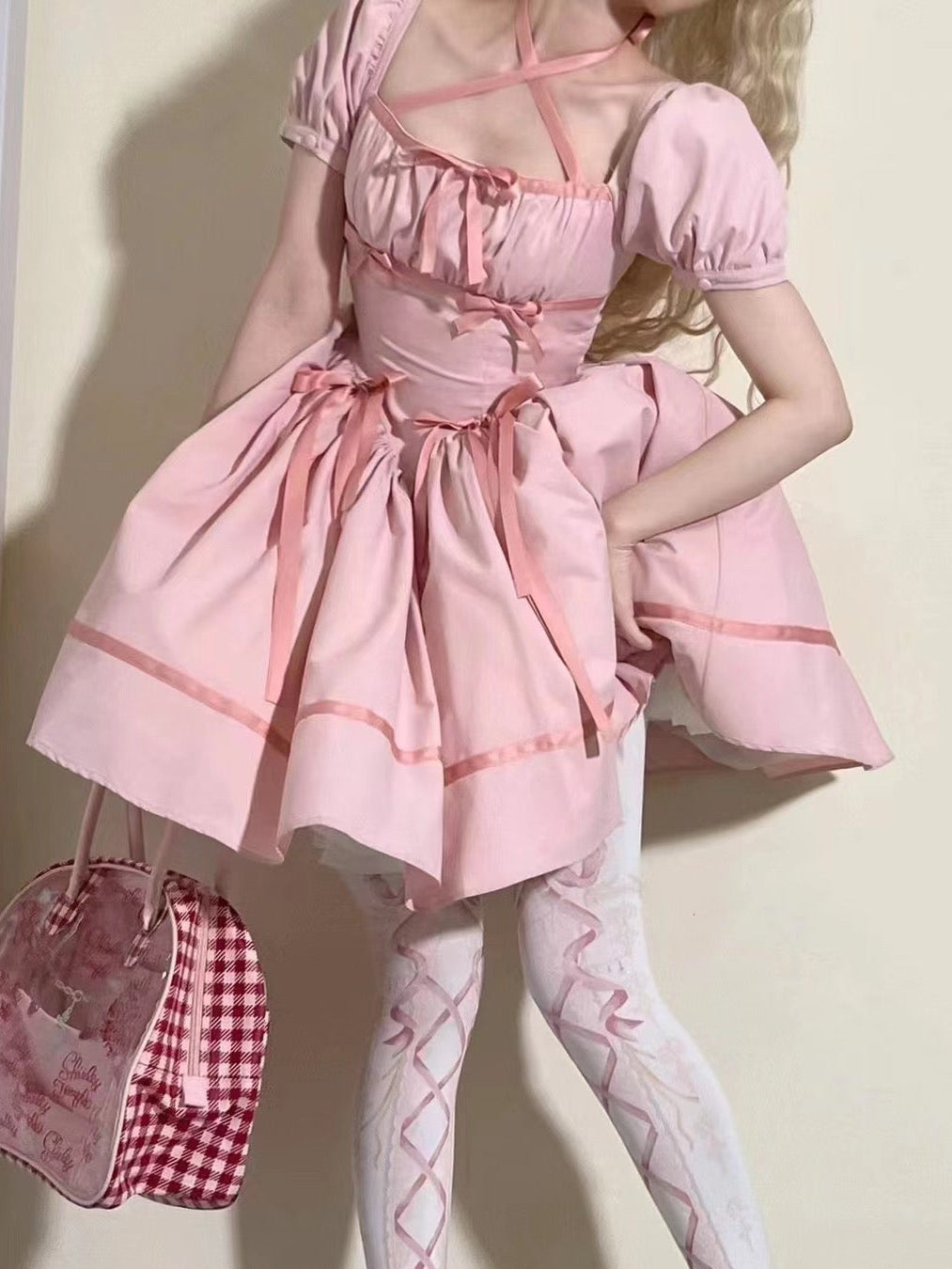 Pink Ribbon Dolly Dress