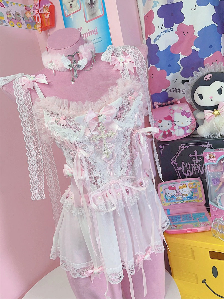 Sweet lace camisole dress
