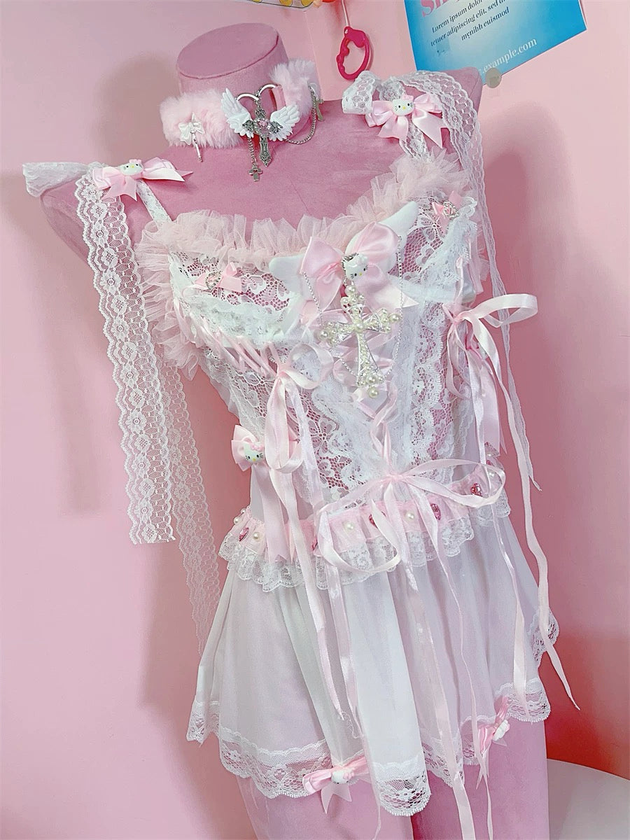 Sweet lace camisole dress