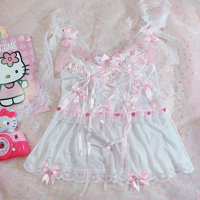 Sweet lace camisole dress