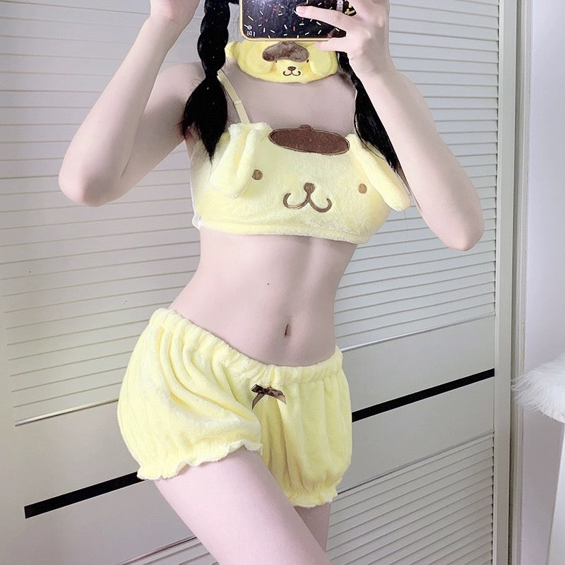 Cute big ears tube top set