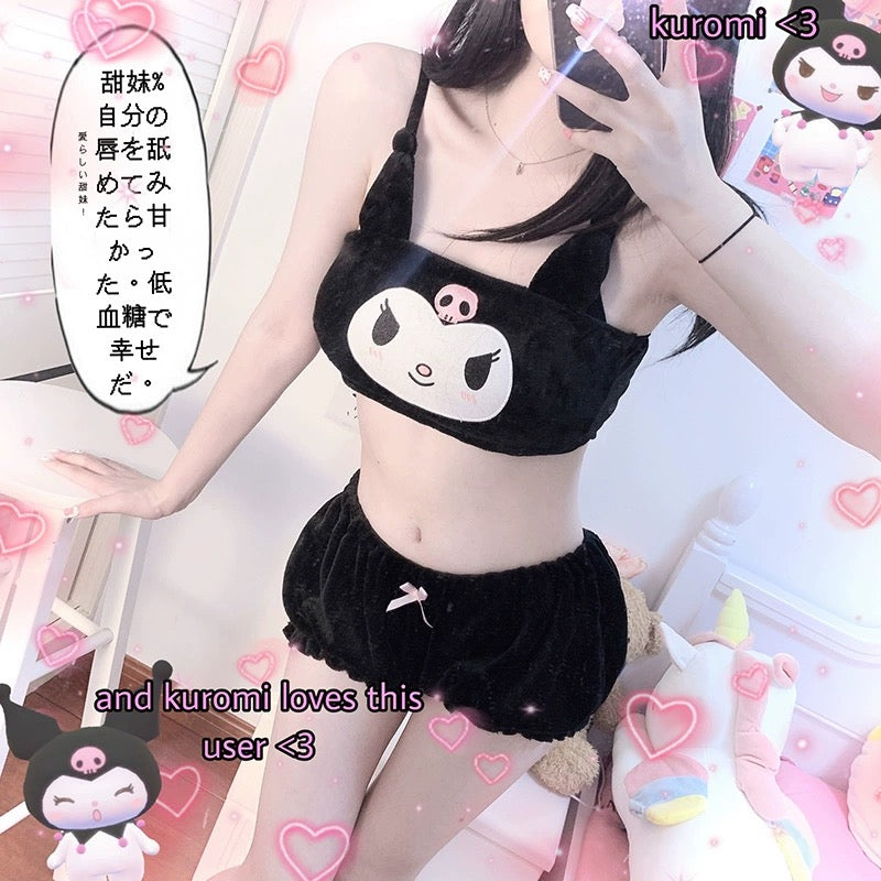 Cute big ears tube top set