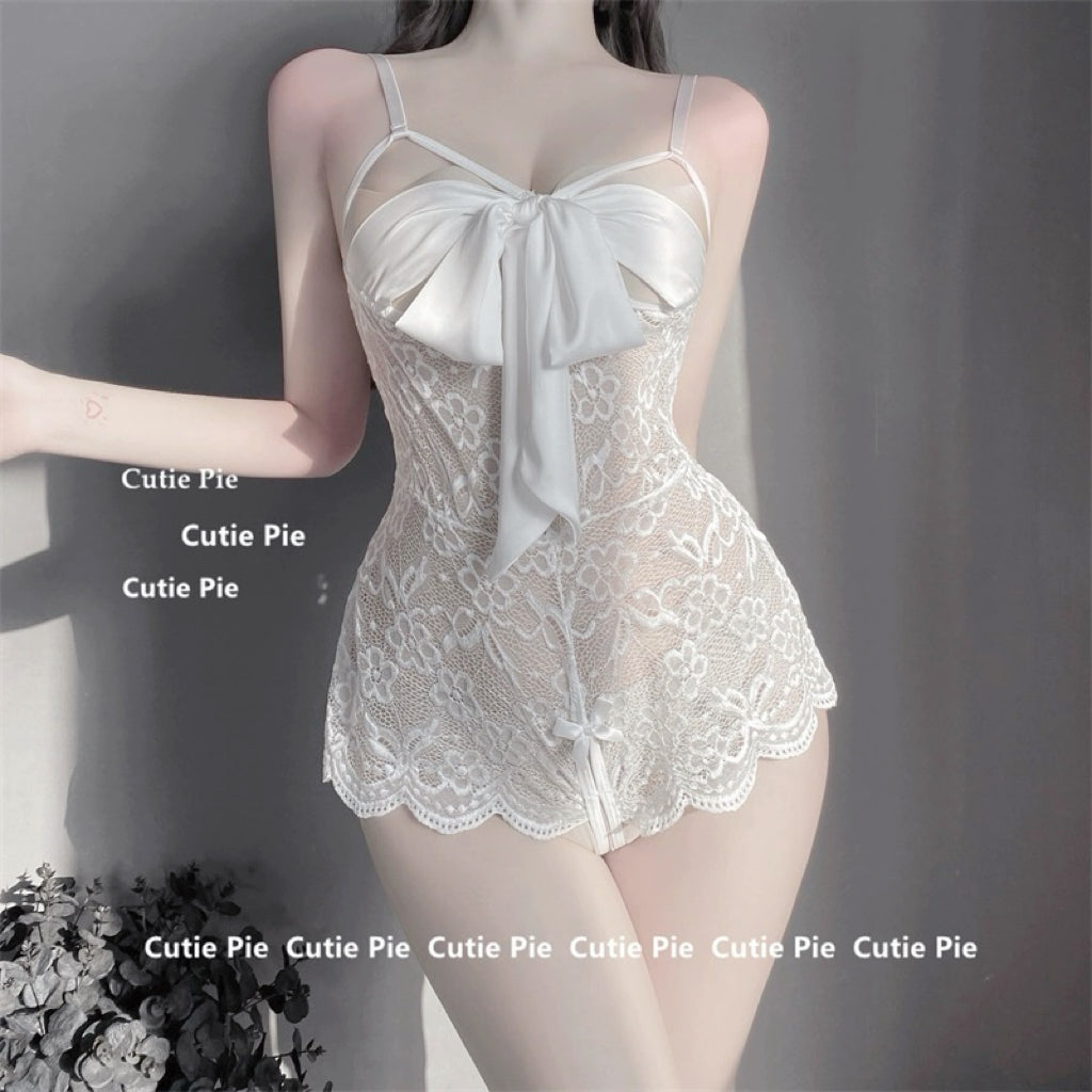 Lace bow jumpsuit