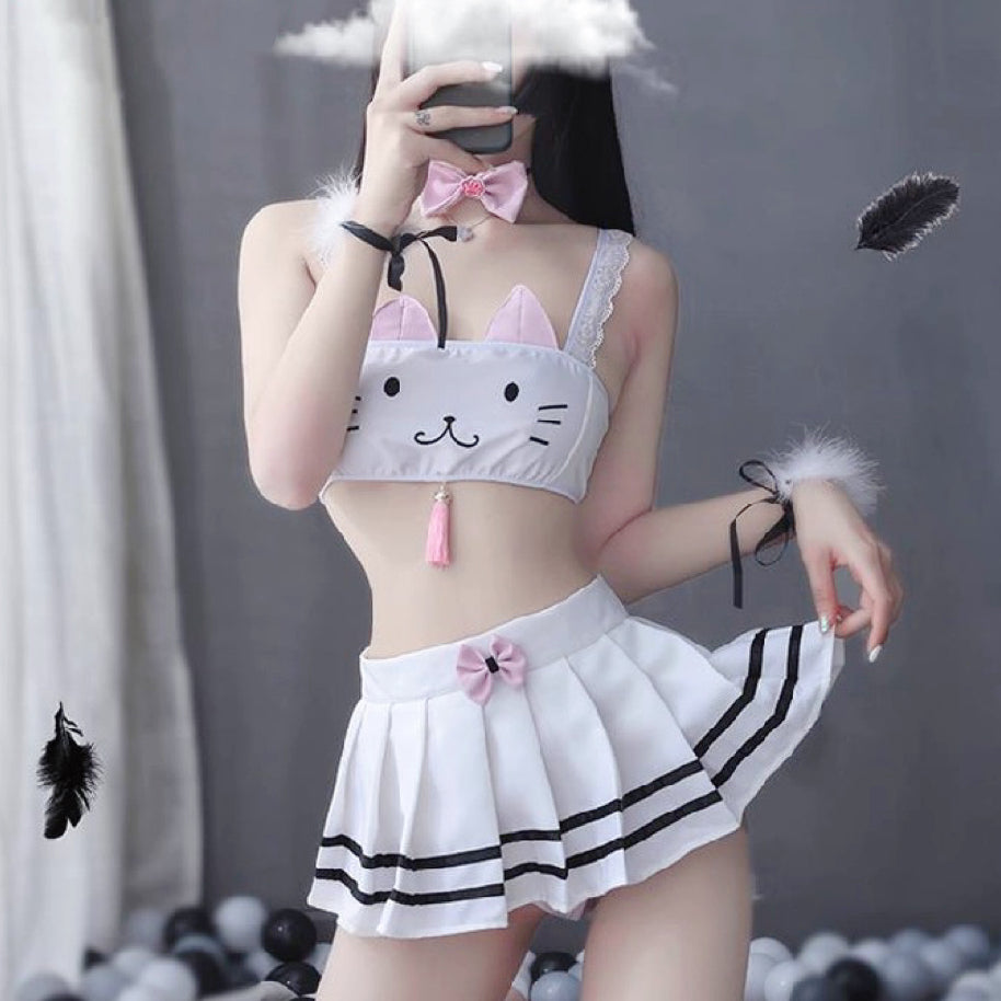 Cute and cute cos cat suit pajamas