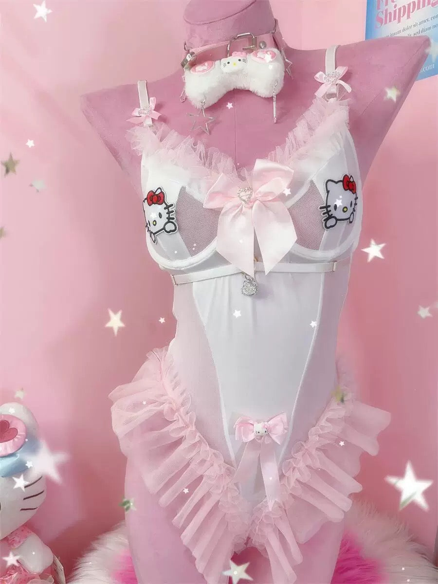 Y2K bow camisole jumpsuit