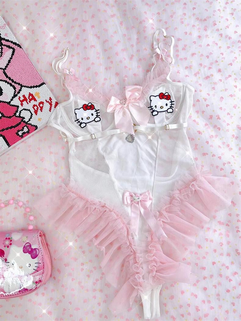 Y2K bow camisole jumpsuit