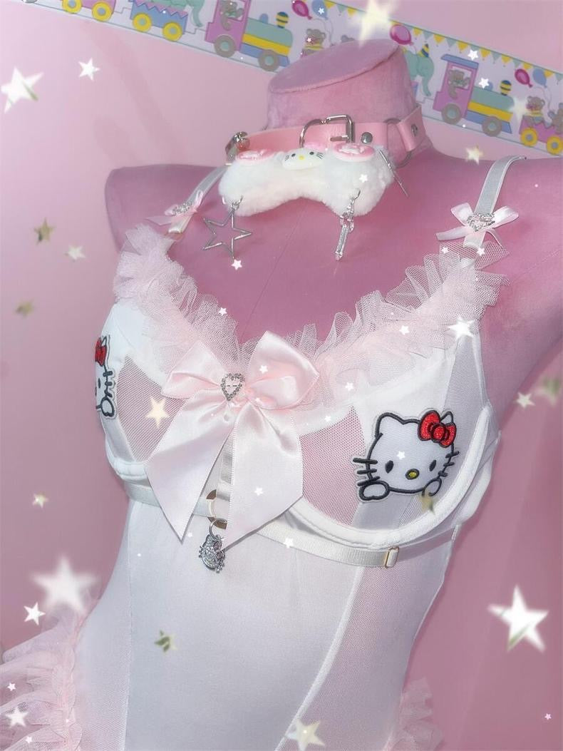 Y2K bow camisole jumpsuit