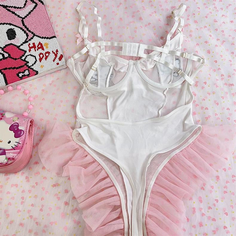 Y2K bow camisole jumpsuit