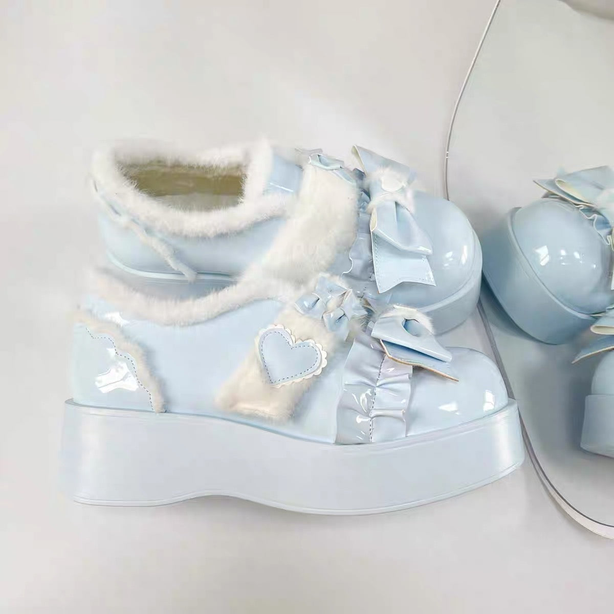 Cream Cake Dolly Platform Shoes