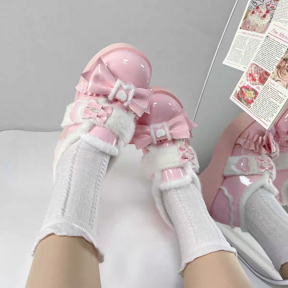 Cream Cake Dolly Platform Shoes