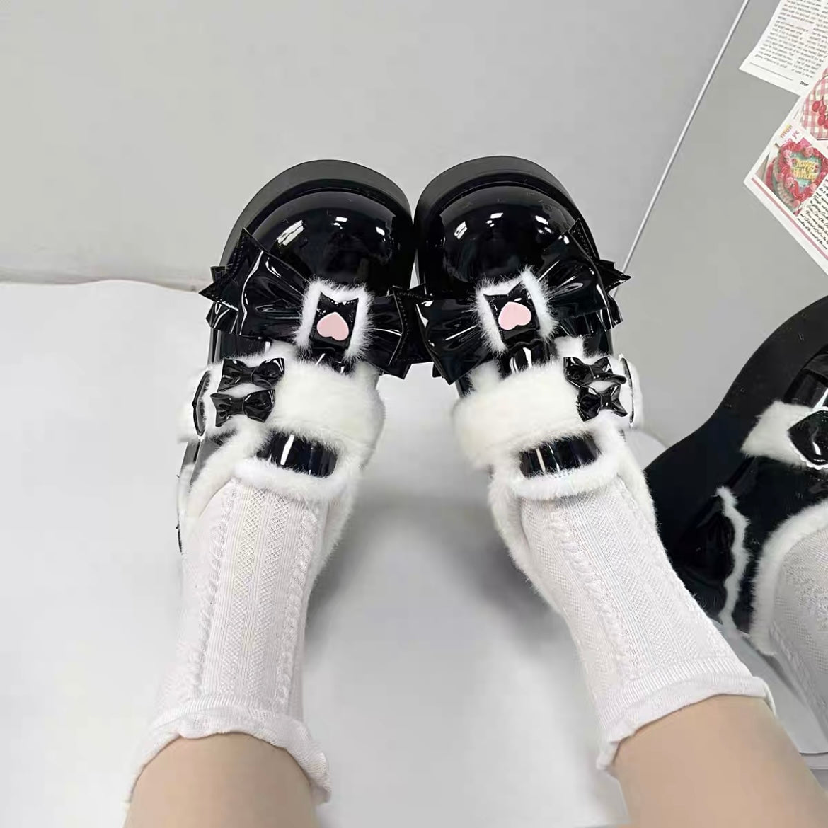 Cream Cake Dolly Platform Shoes
