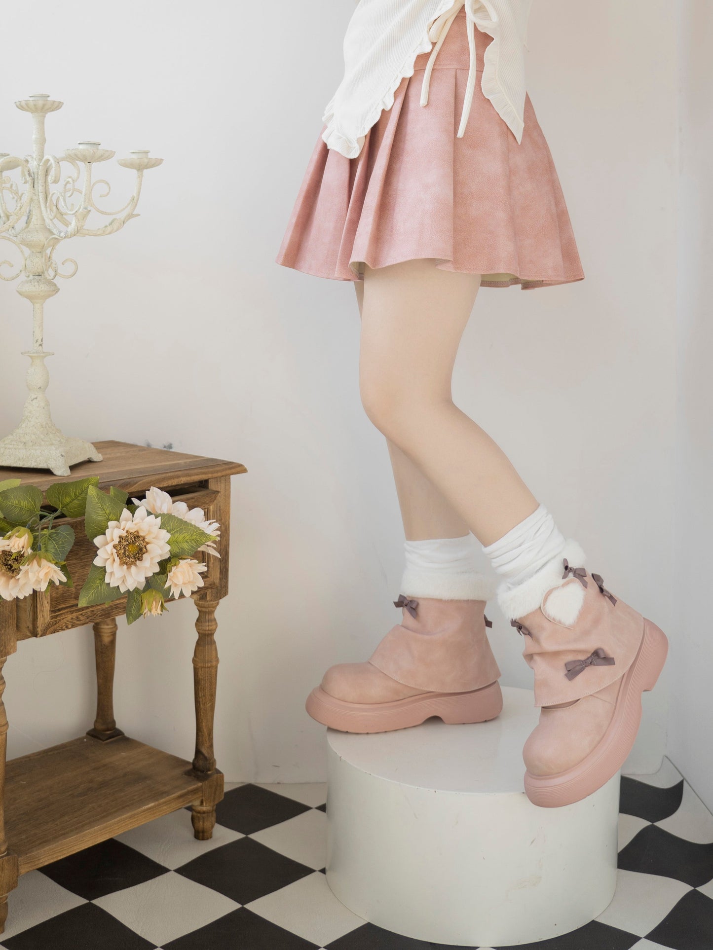 Snow Doll Mid Heel Bootie