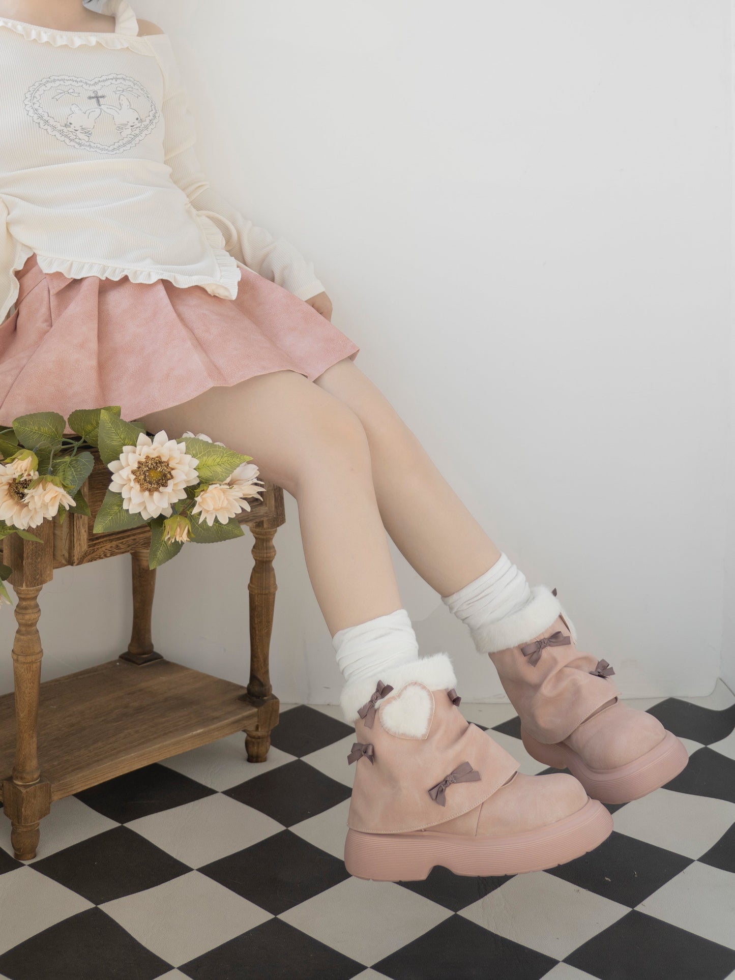 Snow Doll Mid Heel Bootie