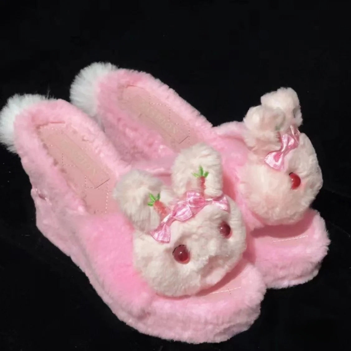 Pink Bunny Handmade Platform Shoes