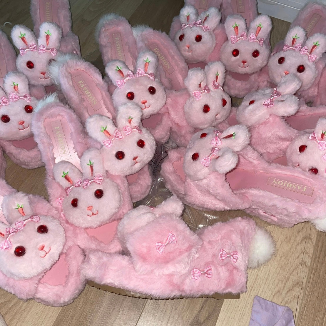 Pink Bunny Handmade Platform Shoes