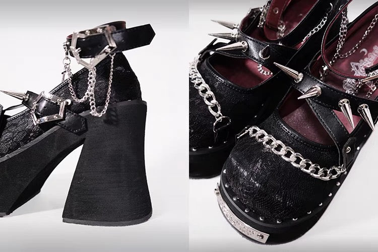 Dark Rose Witch Dolly Platform Shoes