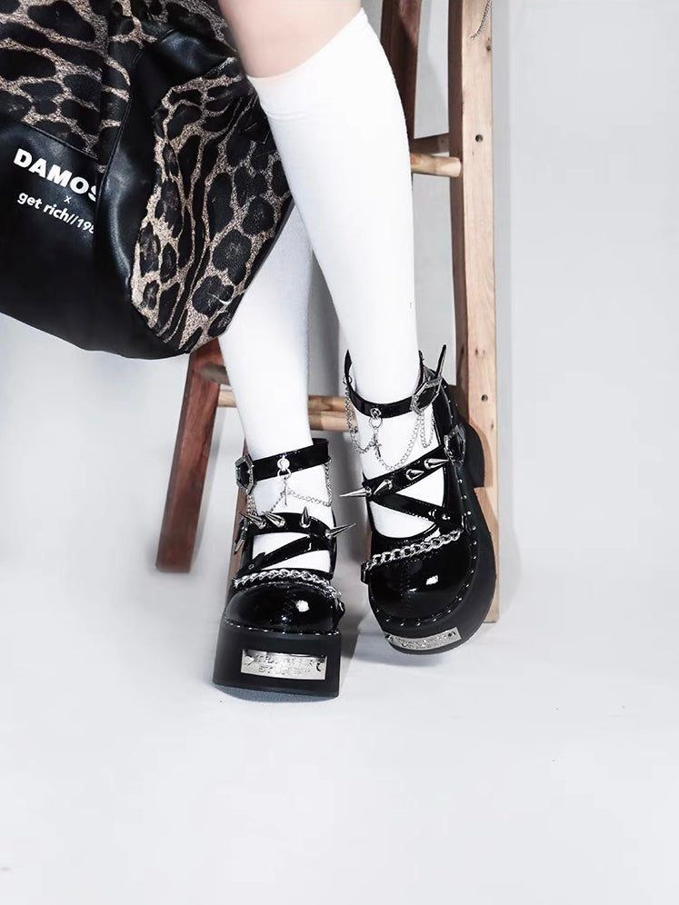 Dark Rose Witch Dolly Platform Shoes