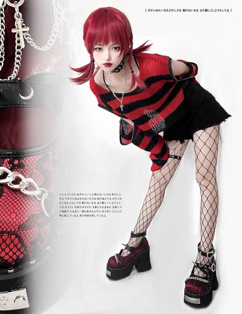 Dark Rose Witch Dolly Platform Shoes