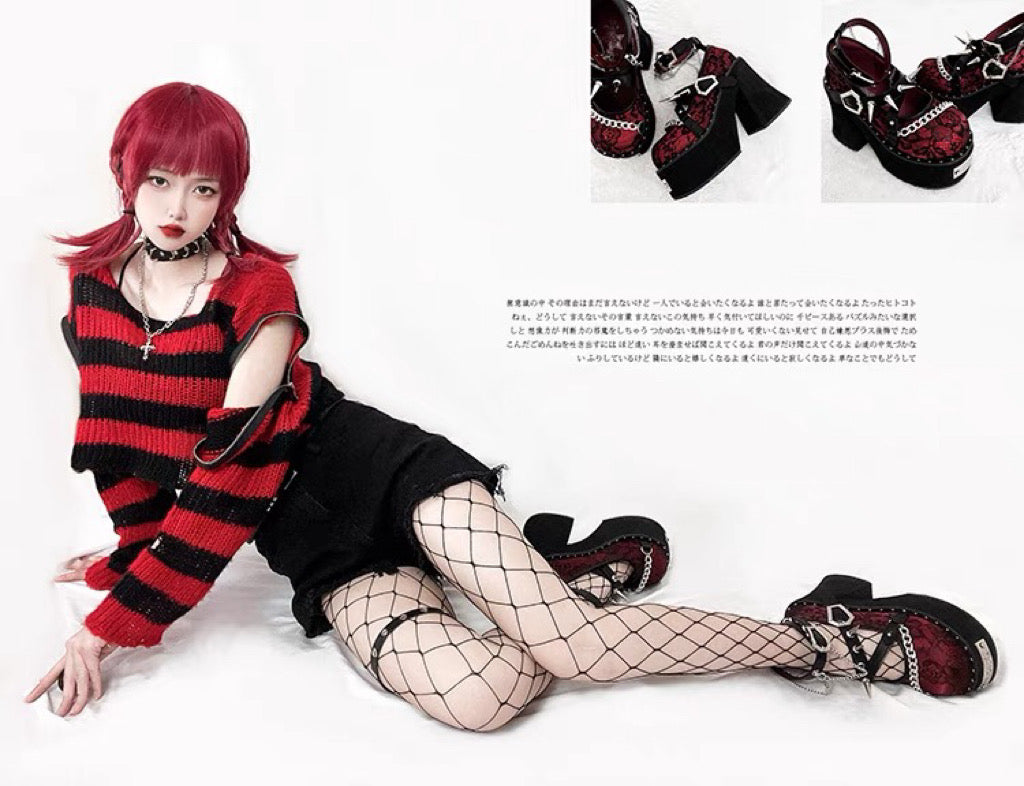 Dark Rose Witch Dolly Platform Shoes