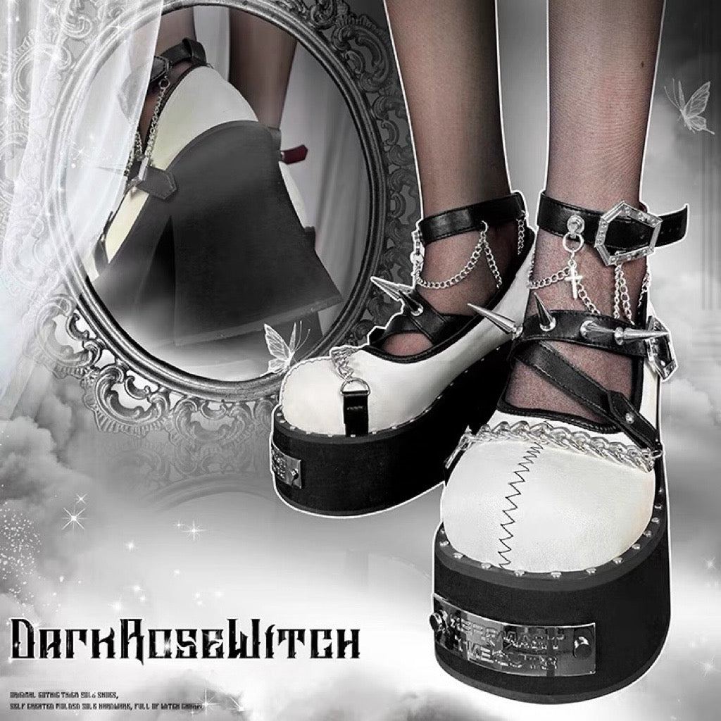 Dark Rose Witch Dolly Platform Shoes