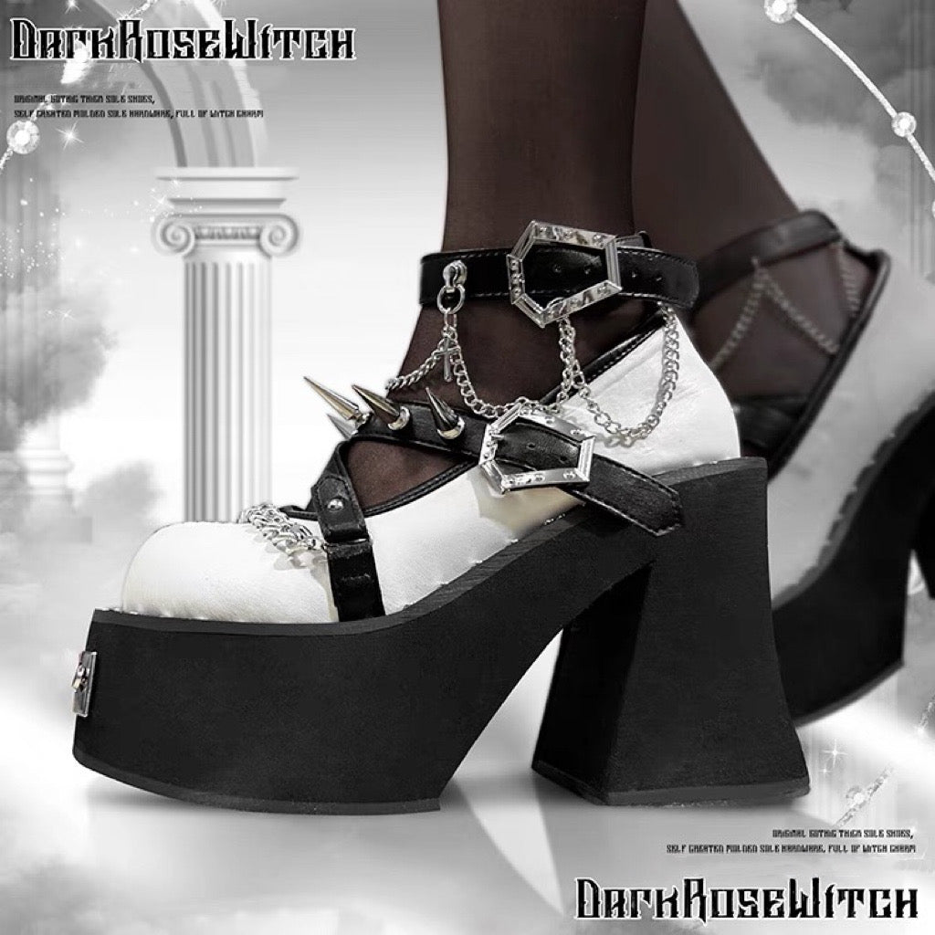 Dark Rose Witch Dolly Platform Shoes