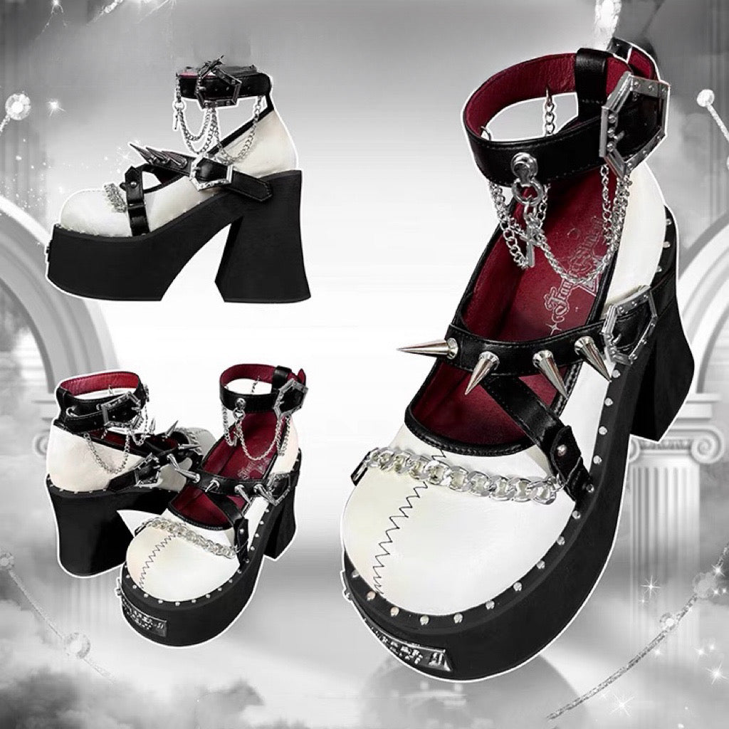 Dark Rose Witch Dolly Platform Shoes