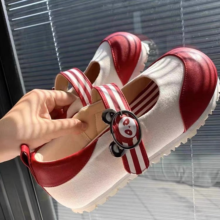 Cute Panda Flat Shoes