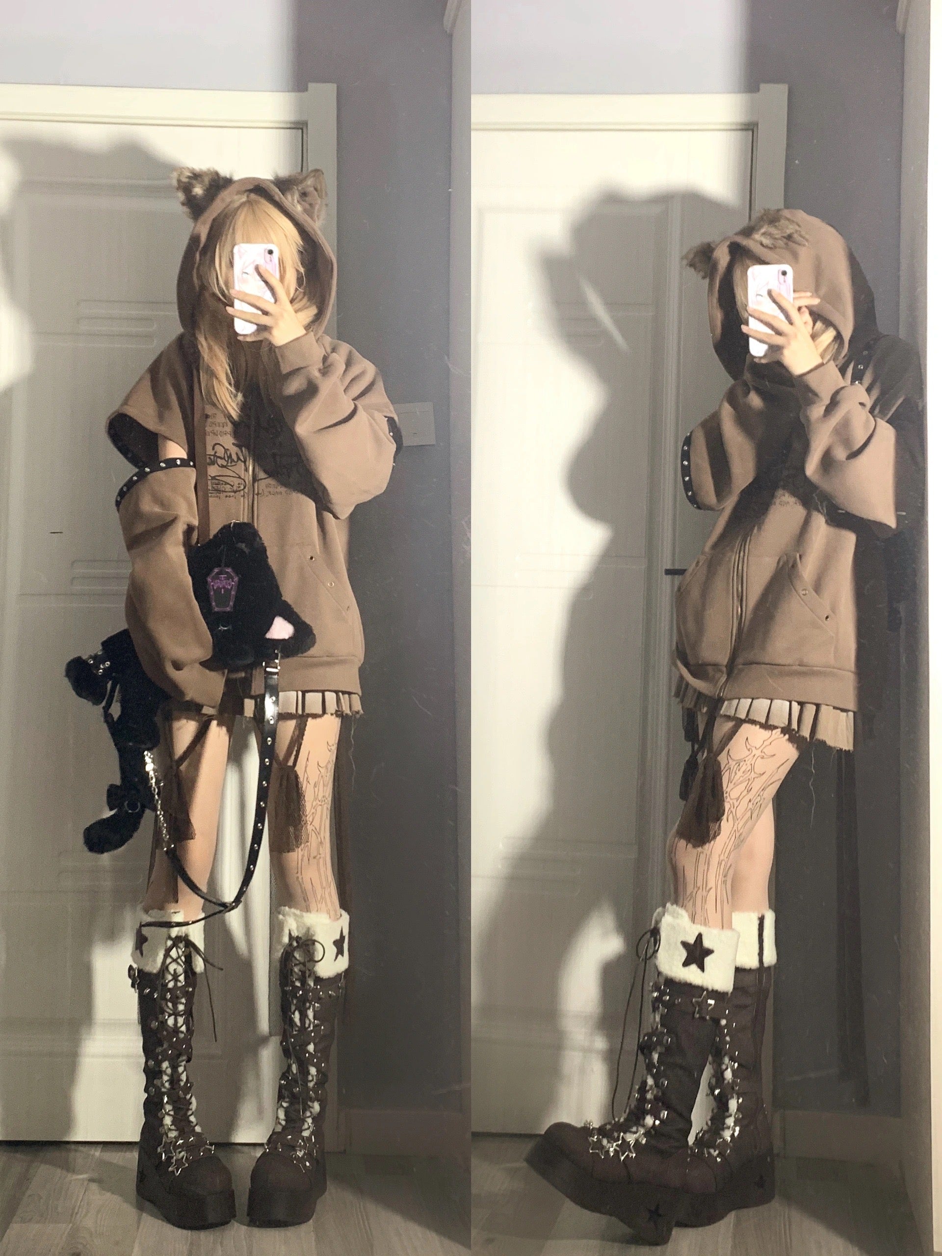 Cyber Star Platform Knee High Boots