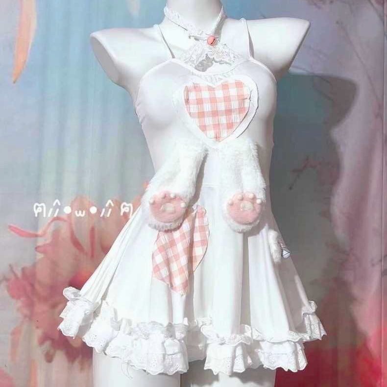 Rabbit ears suspender dress